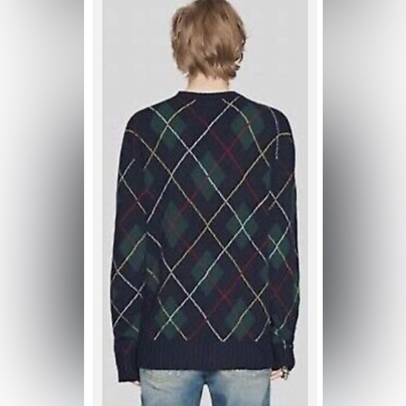 100% Authentic Gucci Argyle Pullover Sweater! - Picture 2 of 6
